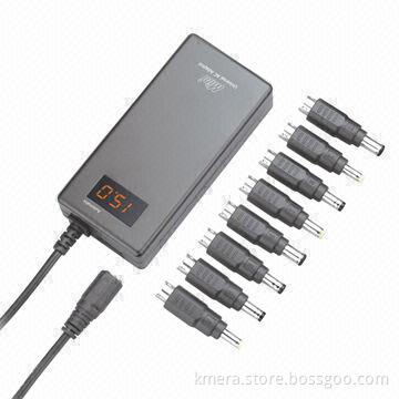 70W Classical Universal Laptop AC Adapter with LCD Display, Standard USB Output, ABS+PC Materials